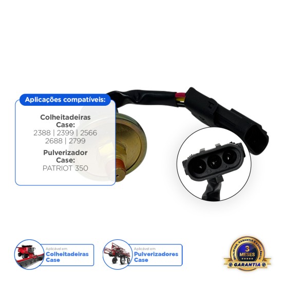 Sensor Pressão Óleo Aplicável Colheitadeira Case - 1964960c1