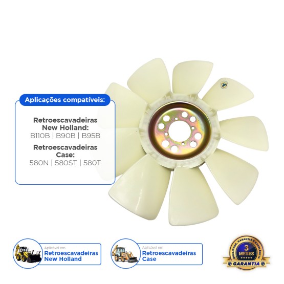 Hélice Da Ventoinha Aplicável Retroescavadeiras Case - 277800A1
