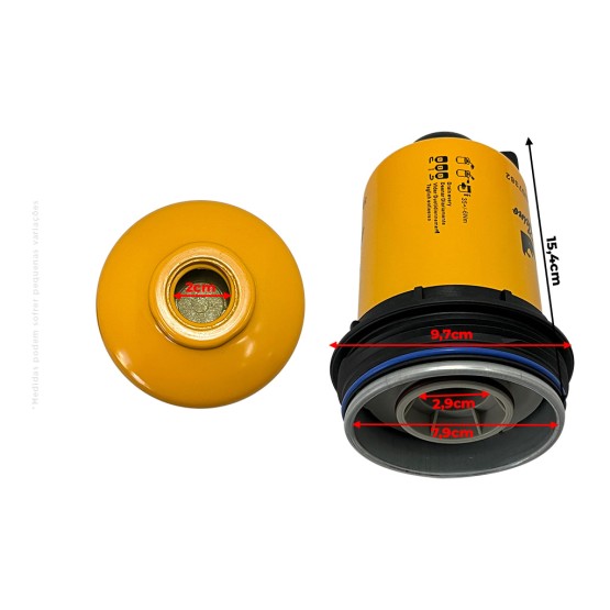 Filtro Separador Combustível Aplicável JCB - 32007382