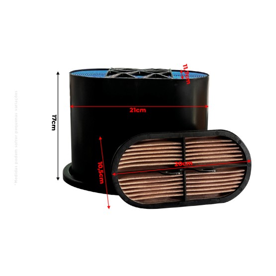 Kit Filtro De Ar Interno Externo Aplicável Retroescavadeiras JCB -  32925682