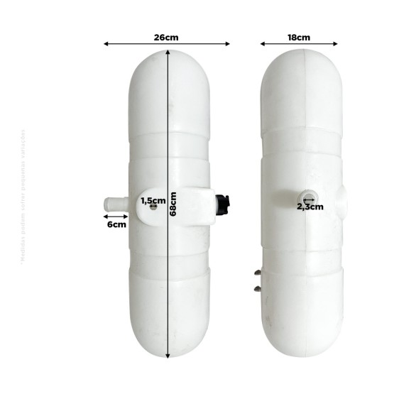 Reservatório De Água Com Furo Para Sensor Aplicável Trator New Holland - 47533792