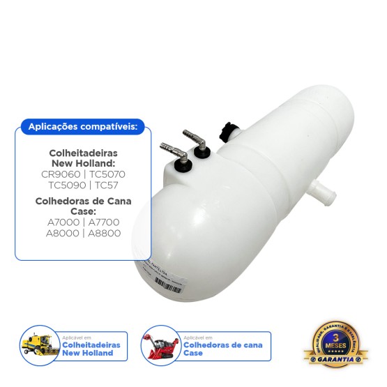 Reservatório De Água Com Furo Para Sensor Aplicável Trator New Holland - 47533792
