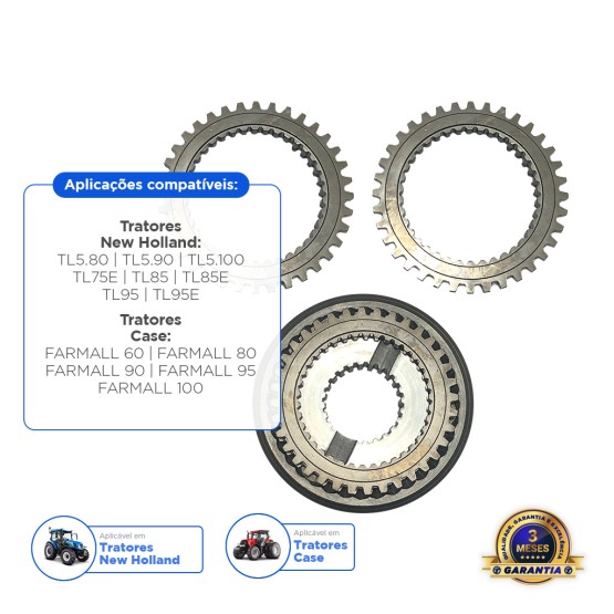 Sincronizador Aplicável Tratores New Holland Tl75e - 5161828