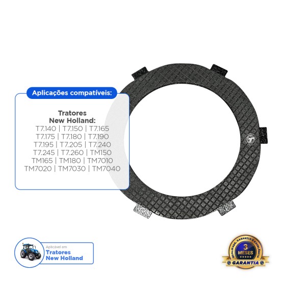 Disco Fricção Embreagem Aplicável New Holland - 5198090