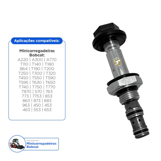Válvula Solenoide Controle Aplicável Bobcat - 6667687