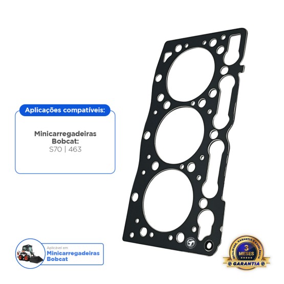 Junta Cabeçote Kubota D1005 Aplicável Bobcat - 6687906