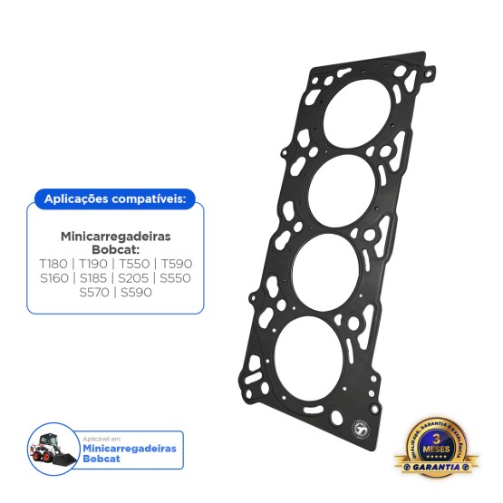Junta Cabeçote Kubota V2607 Aplicável Bobcat - 7000645