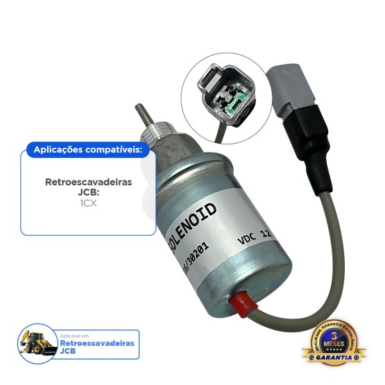 Válvula Solenoide Injetora Aplicável Jcb - 71630201