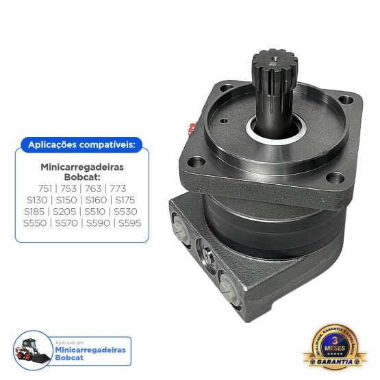 Motor Hidráulico Tração Aplicável Minicarregadeiras Bobcat - 7499819