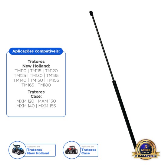 Amortecedor Do Capô Aplicável Trator Case / New Holland - 82019392