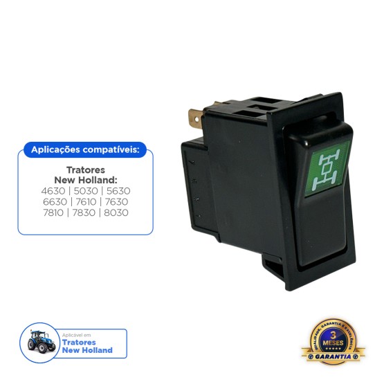 Interruptor Elétrico Aplicável Tratores New Holland - 83952660