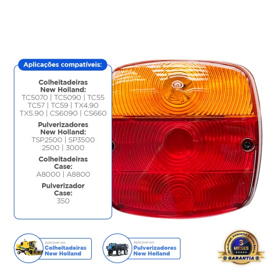 Lanterna Traseira Aplicável New Holland - 84037090