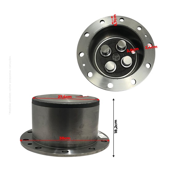 Porta Satélite 4 Pinos Dana Aplicável Trator John Deere - L171994