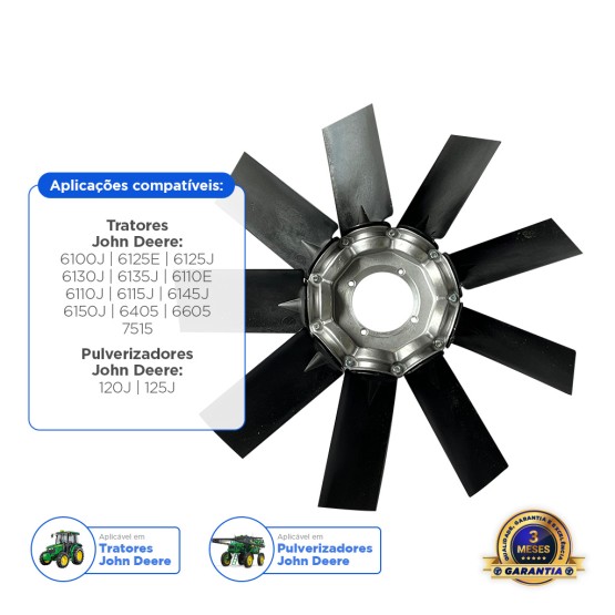 Hélice Ventoinha Radiador Aplicável John Deere -  L79028