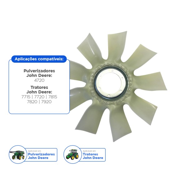 Hélice do Radiador Aplicável Trator John Deere - RE181921
