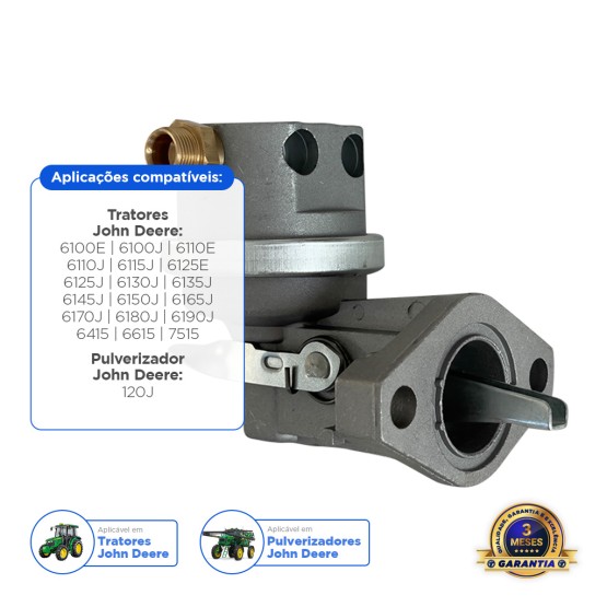Bomba Alimentadora Combustível Aplicável Trator John Deere – RE535728