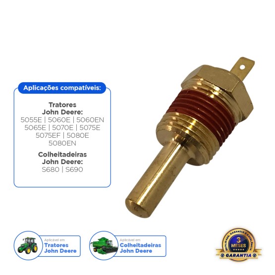 Sensor Temperatura Água Aplicável Trator John Deere - RE537637