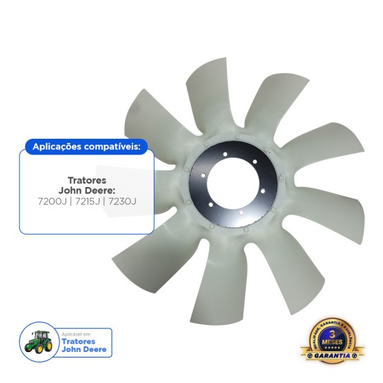Hélice Ventilador Motor Aplicável John Deere - RE596810