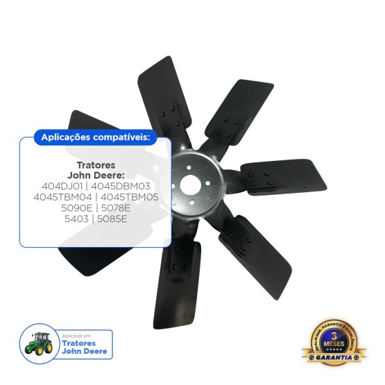 Hélice Motor Do Radiador Aplicável Tratores John Deere - Re62634