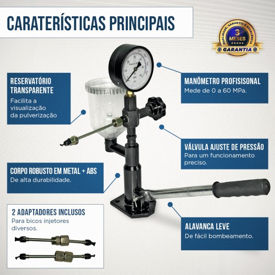 Teste De Bico Injetor Mecânico Diesel Calibrador - S90H S60H