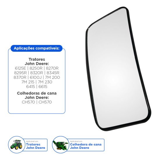 Espelho Retrovisor Interno Aplicável John Deere - AT186760