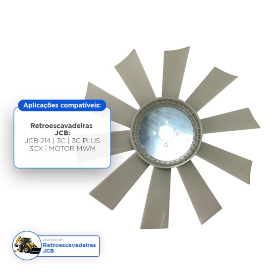 Hélice do Motor Aplicável Retroescavadeira JCB - 33901027