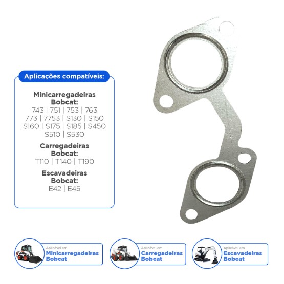 Junta Coletor Aplicável Escavadeiras Bobcat - 6666791