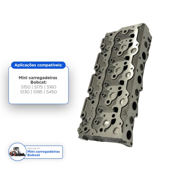 Cabeçote Cilindro Aplicável Máquinas Bobcat Kubota - 6685503