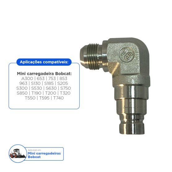 Engate Rápido Macho Aplicável Carregadeiras Bobcat - 7246795