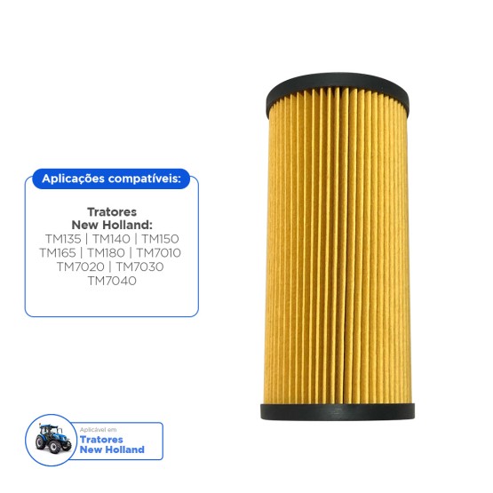 Filtro Hidráulico Óleo Aplicável New Holland - 73401383