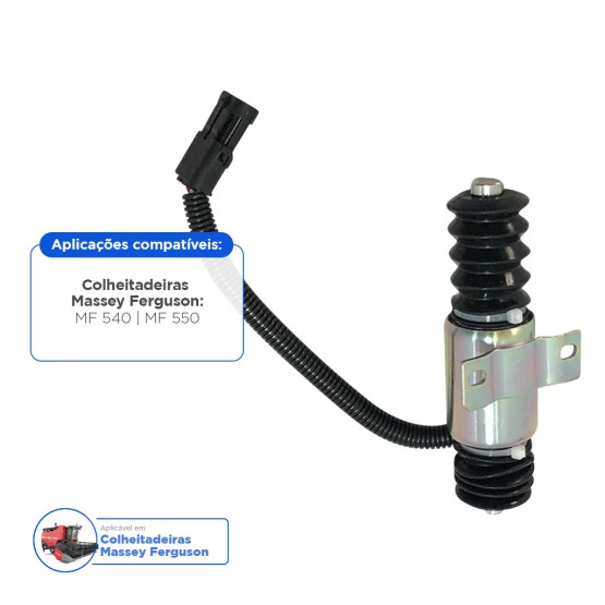 Solenoide De Parada 12v Aplicável Massey Ferguson - 836667369