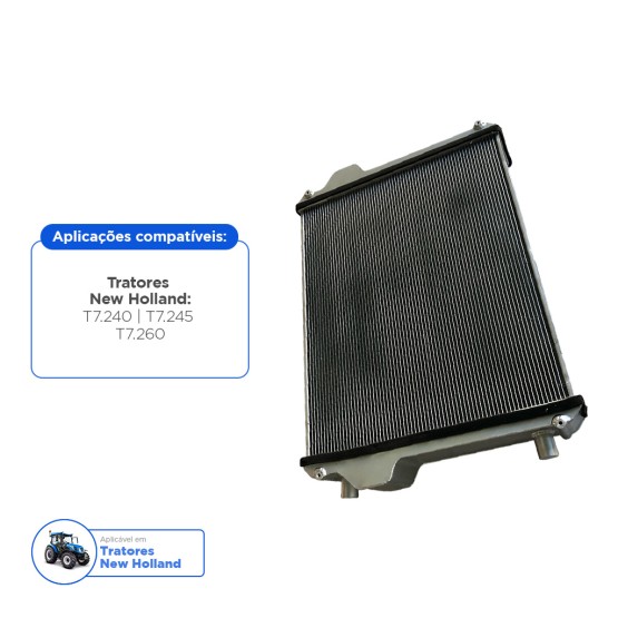 Radiador De Água Aplicável Tratores New Holland - 84249173