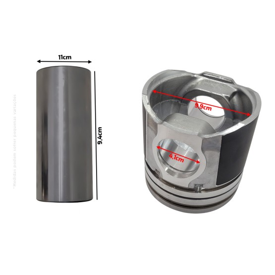 Pistão Aplicável Tratores New Holland - 87802364