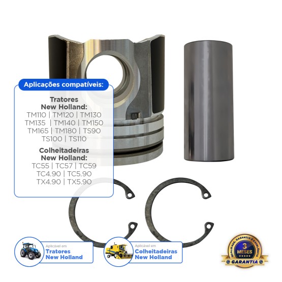 Pistão Aplicável Tratores New Holland - 87802364