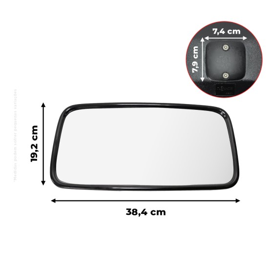 Espelho Retrovisor Aplicável Pás Carregadeira Case e New Holland - 1283403C1