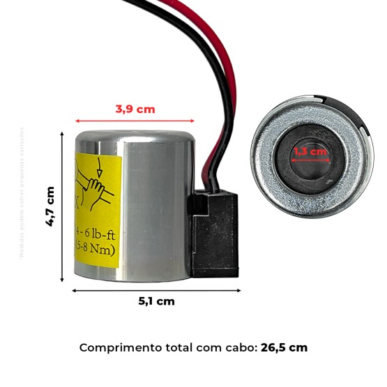 Bobina Do Solenoide 12v Aplicável Colheitadeiras Case - 1340843C1