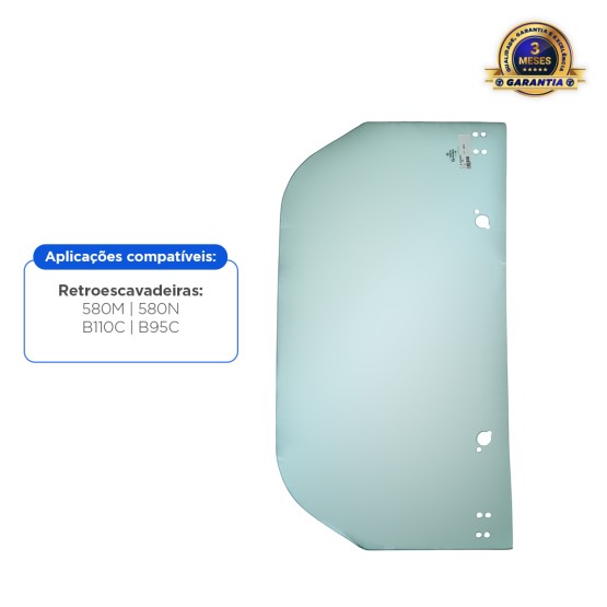 Vidro Superior da Janela Traseiro Aplicável Retroescavadeira Case / New Holland - 352208A1