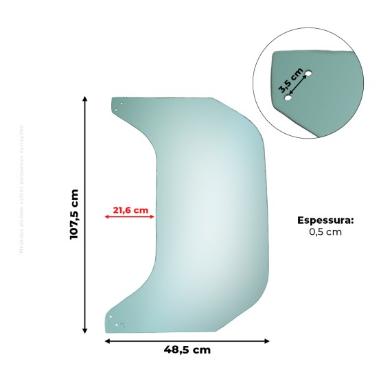 Vidro Traseiro Central/Meio Aplicável Case - 352209A1