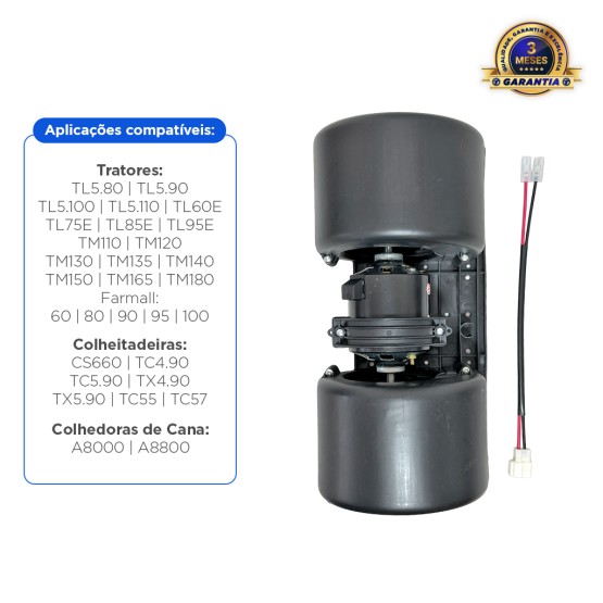 Motor do Ventilador De Ar 12v Aplicável Case New Holland