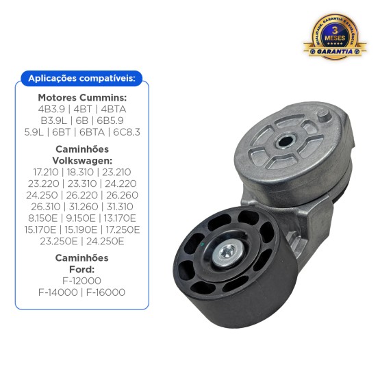 Tensor Correia Polia Lisa Aplicável Motor Cummins B3.9l 4bt - 3918944