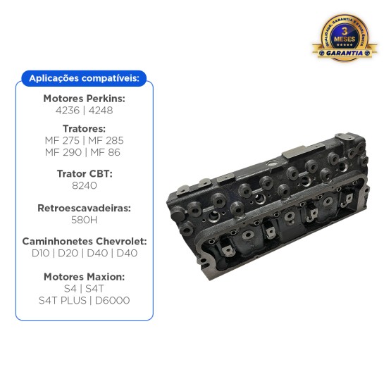 Cabeçote Do Motor Aplicável Case Massey Ferguson Motor Perkins - 4236205