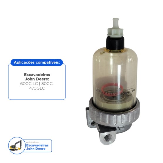 Filtro Separador De Água e Combustível Aplicável Escavadeiras John Deere - 4461209