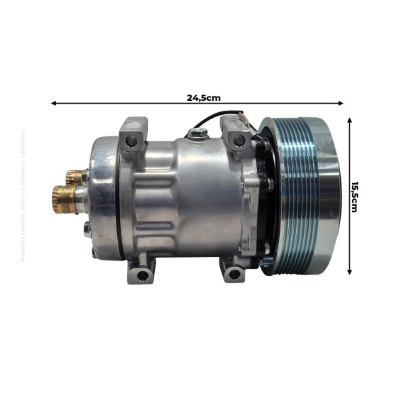 Compressor do Ar Condicionado Aplicável New Holland - 48058423