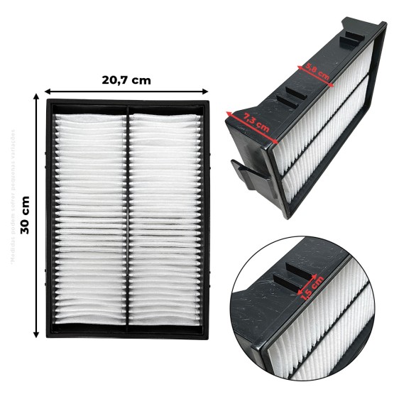 Filtro De Ar Da Cabine Aplicável Escavadeira John Deere - 4S00686R