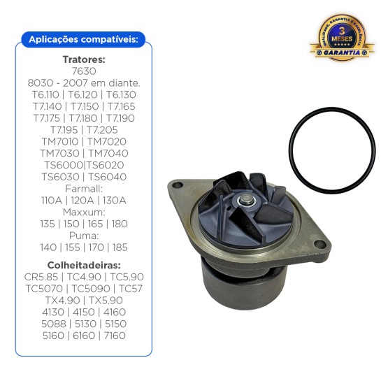 Bomba De Água Aplicável Tratores New Holland - 2856893