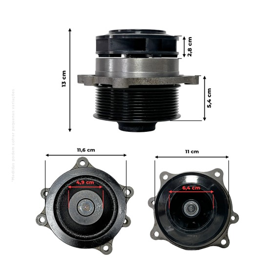 Bomba D'água Aplicável Colheitadeira New Holland Cr9060 - 5801931331