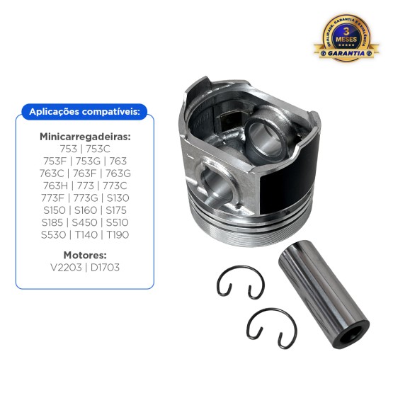 Pistão do Motor Kubota V2203 Aplicável Máquinas Bobcat - 6655177