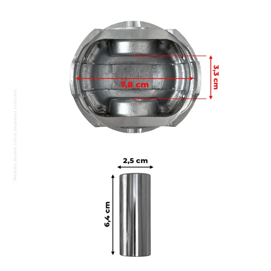 Pistão do Motor Kubota V2203 Aplicável Máquinas Bobcat - 6655177