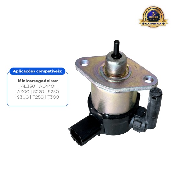 Solenoide Corte Do Motor Combustível Aplicável Minicarregadeiras Bobcat - 6680749