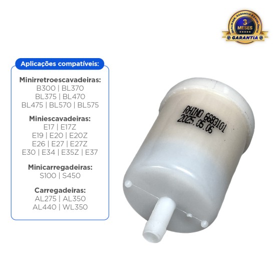 Filtro De Combustível Aplicável Máquinas Bobcat - 6683101